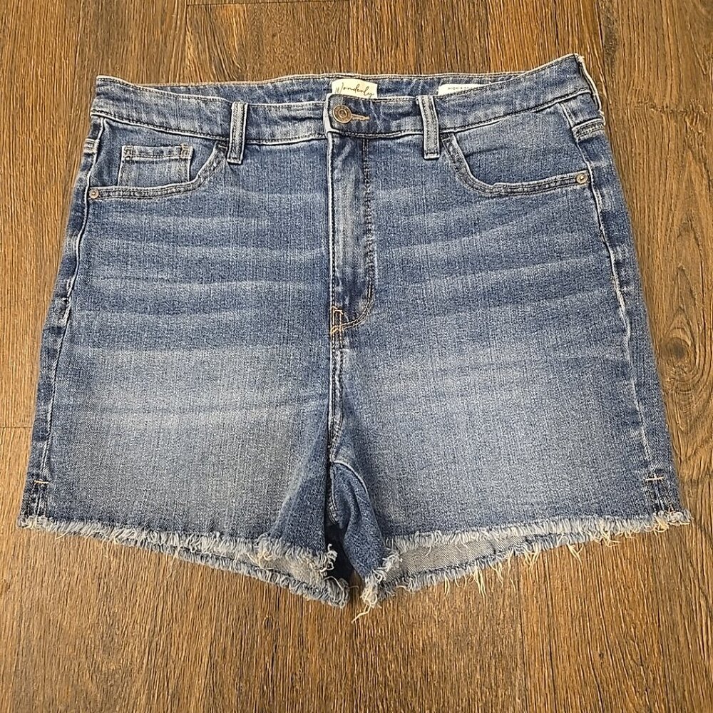 Womens Wonderly High Rise Denim Shorts Size 16R Blue Jean Casual Summer Style
